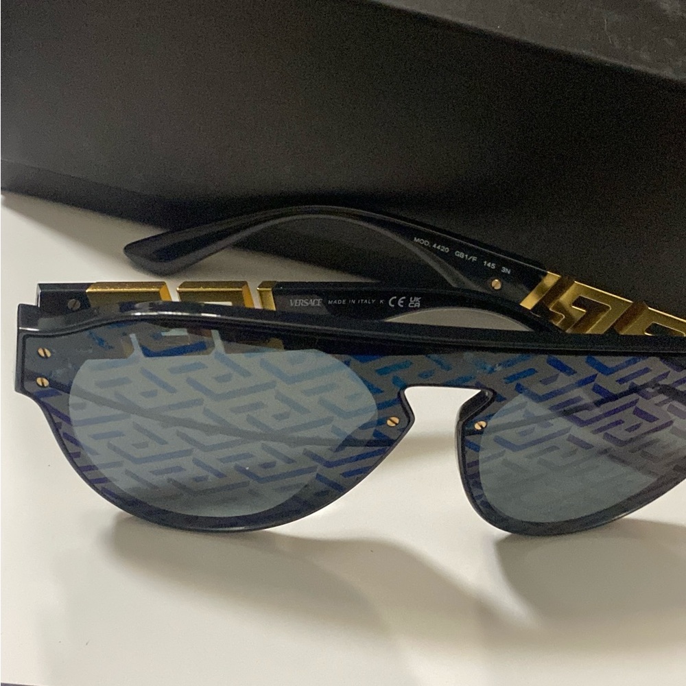 Versace Men’s Black + Gold Luxury Sunglasses